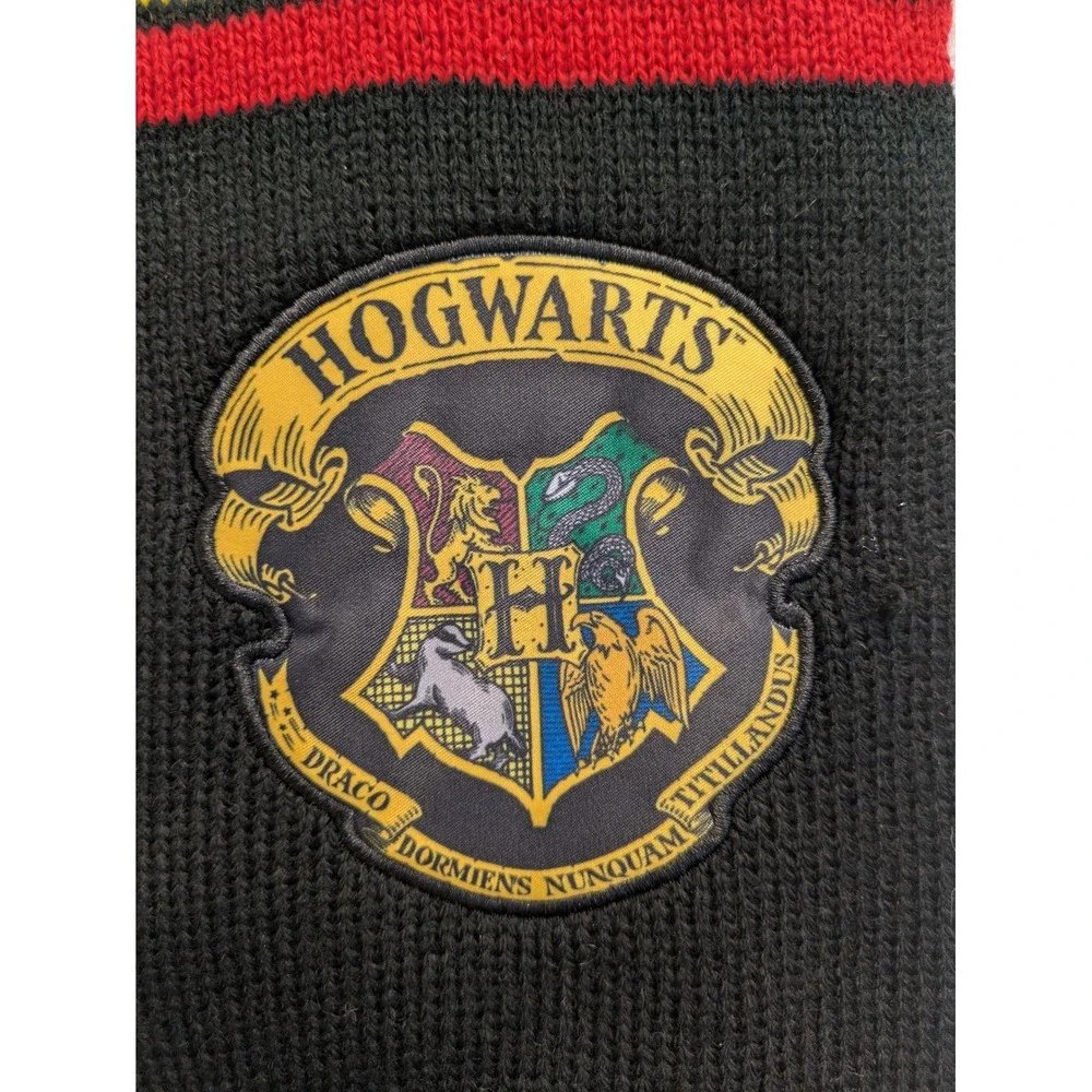 Harry Potter Hogwarts Scarf‎ Black Red Blue Yellow Green Striped Fringe